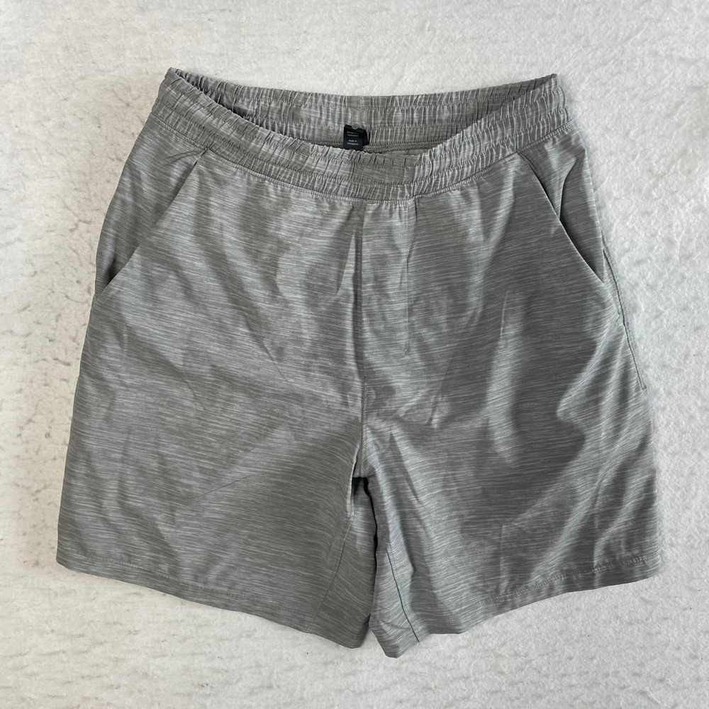 Lululemon Pace Breaker Shorts Mens Size Small Gray Space Dye Athletic Lined 7"